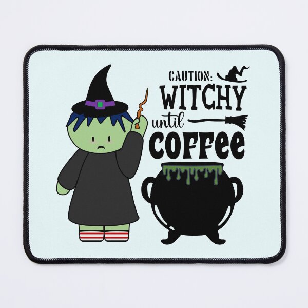 Item preview, Caution: Witchy Until Coffee | Halloween Witches | Coffee Lovers (Light) designed and sold by the-krisney-way.
