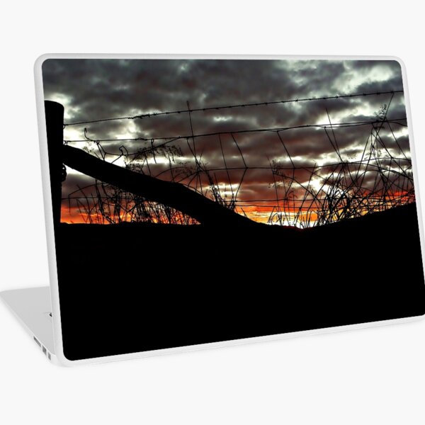 Sunset Behind The Fence Laptop Skin