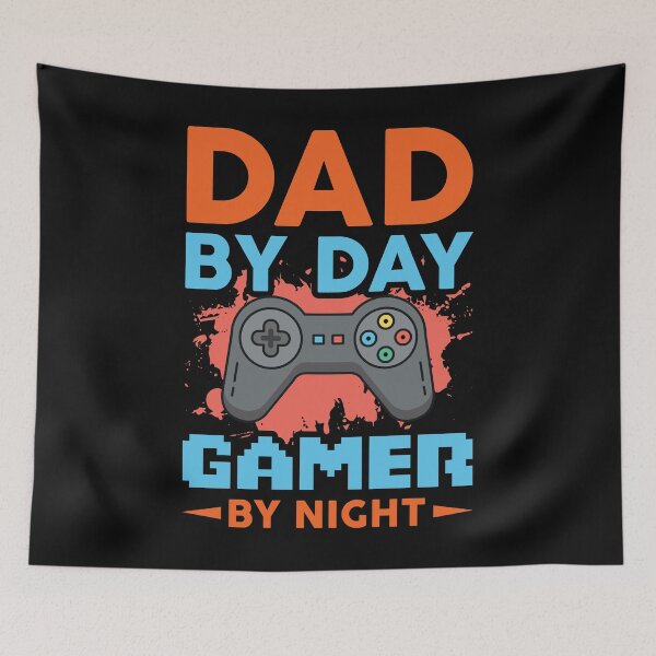 Item preview, Daddy By Day Gamer By Night - Cool Funny Gaming Tee Design  designed and sold by Prince - Bestseller ★★★★★.