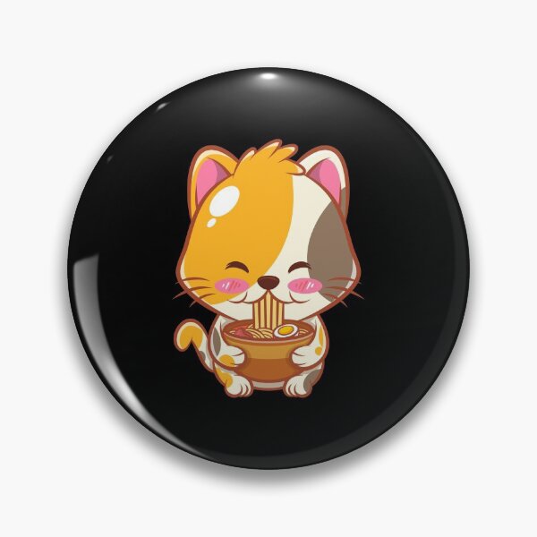 Item preview, Cute Cat Eating Ramen designed and sold by 8-COUNT Co. Clothing.
