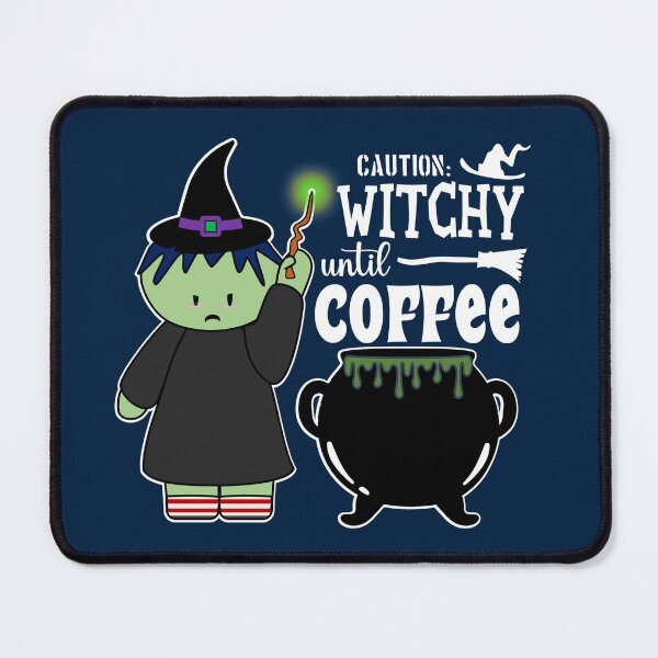 Item preview, Caution: Witchy Until Coffee | Halloween Witches | Coffee Lovers (Dark) designed and sold by the-krisney-way.