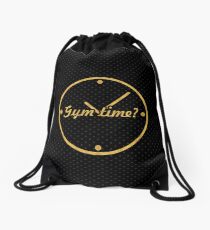 Gym time ? - Gym Motivational Quote Drawstring Bag