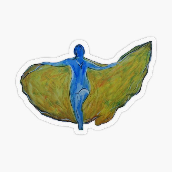 Bailes con alas Pegatina transparente