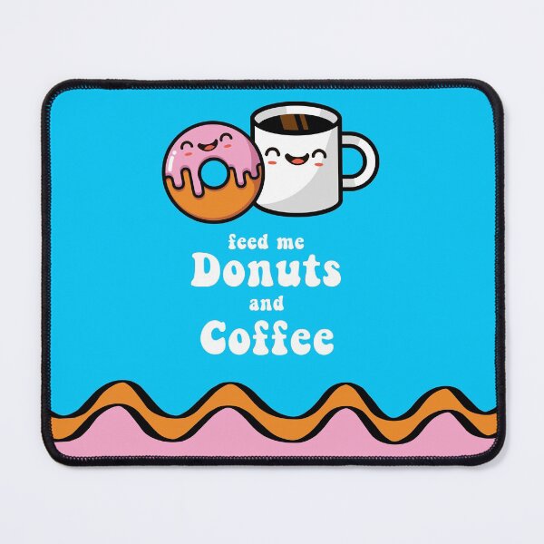 Item preview, Feed Me Donuts and Coffee Cute Happy Pink Smile Kawaii designed and sold by AwesomeDistrict.