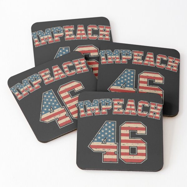 Item preview, Impeach 46 Joe Biden Republican Conservative Anti-Biden Flag designed and sold by AweSoMe Shirts.