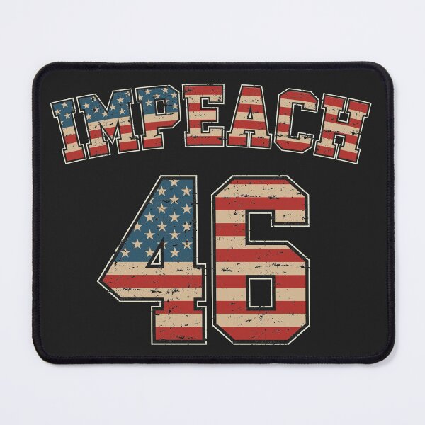 Item preview, Impeach 46 Joe Biden Republican Conservative Anti-Biden Flag designed and sold by AweSoMe Shirts.