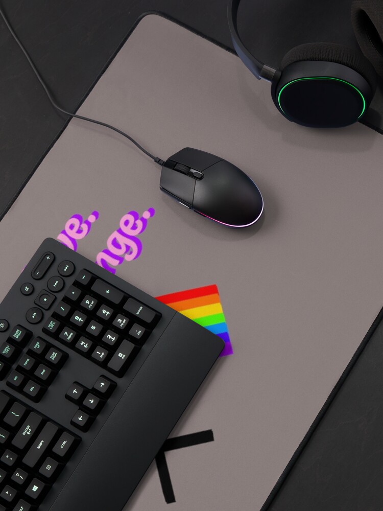 Alternate view of I Love Who I Love - LGBTQ Rainbow Design Mouse Pad