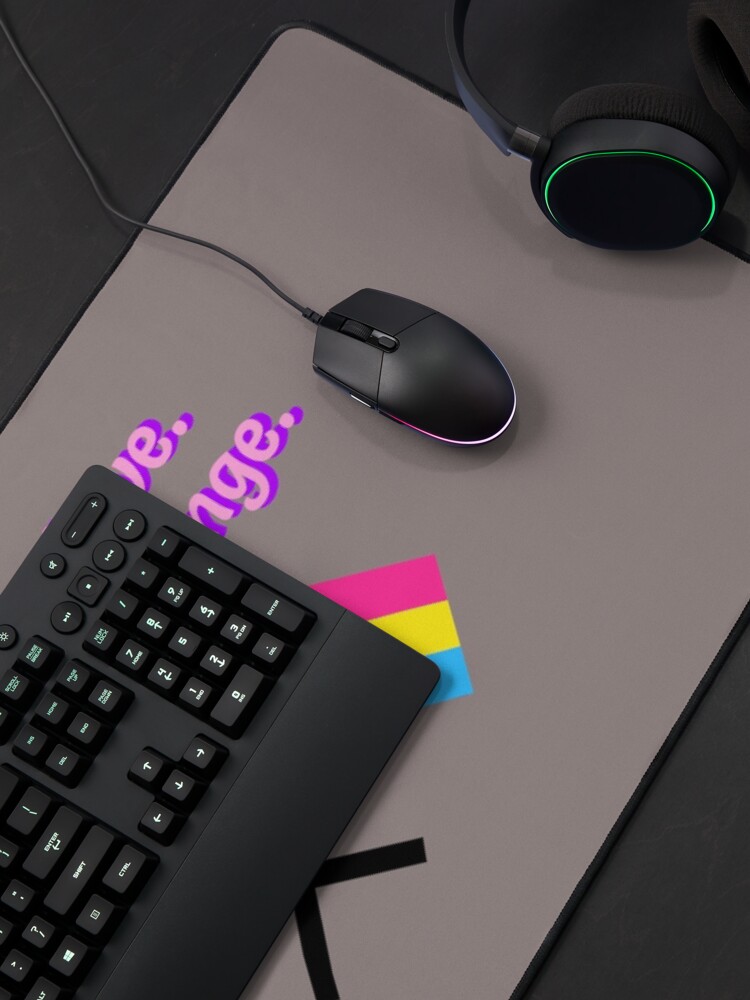 Alternate view of I Love Who I Love - Pansexual Flag Design Mouse Pad