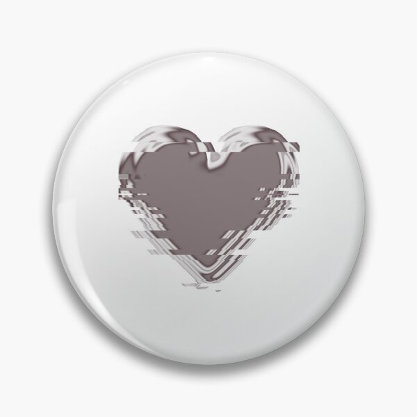 Item preview, Chrome Silver glitch destructed heart designed and sold by Ahmer Qureshi.