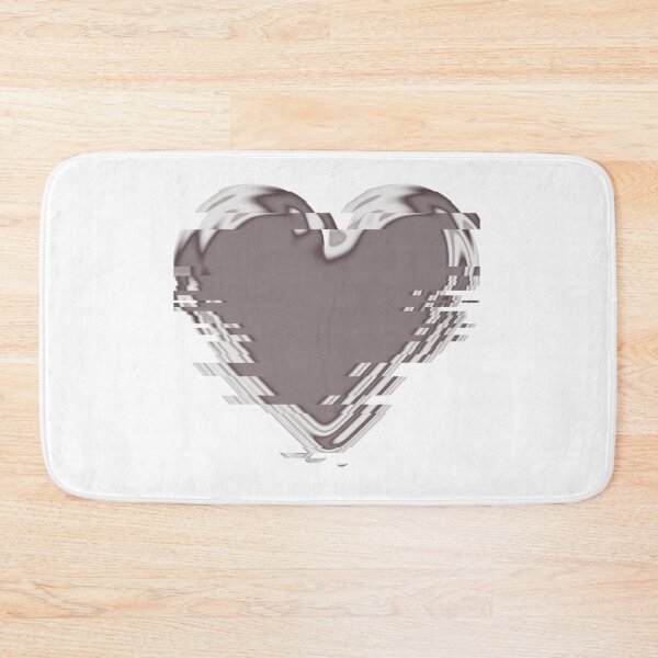 Item preview, Chrome Silver glitch destructed heart designed and sold by Ahmer Qureshi.