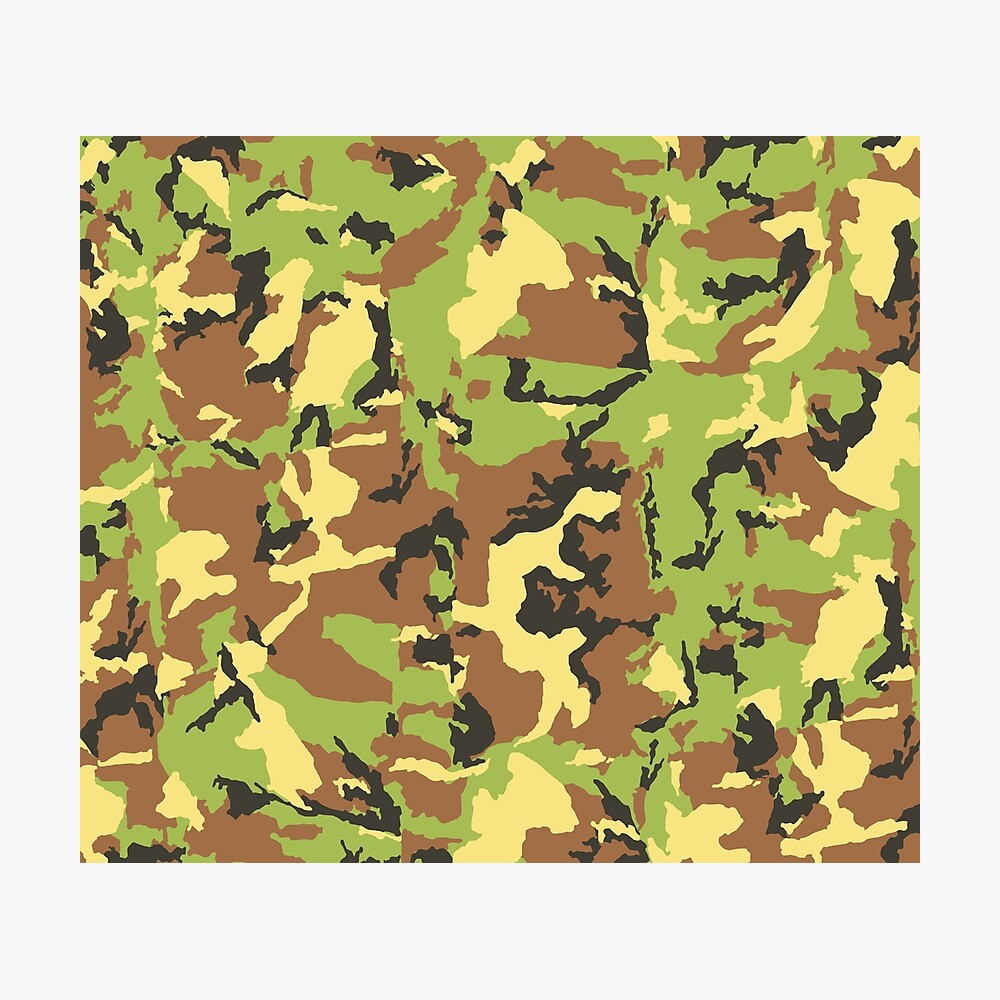 GREEN CAMO PATTERN MILITARY CAMOUFLAGE DESIGN Poster for Sale by modoums66