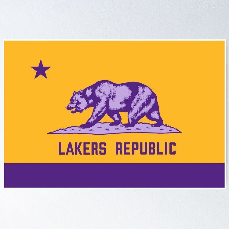 California Republic Flag Lakers Sticker