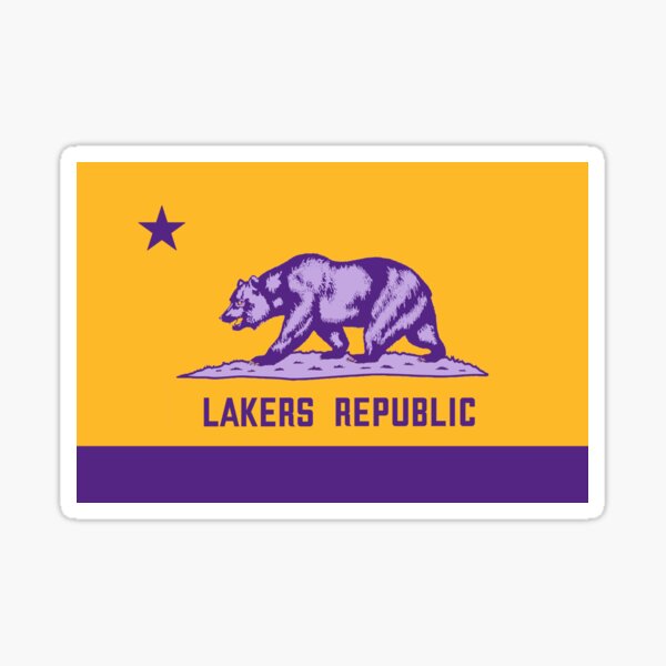 California Republic Flag Lakers Sticker