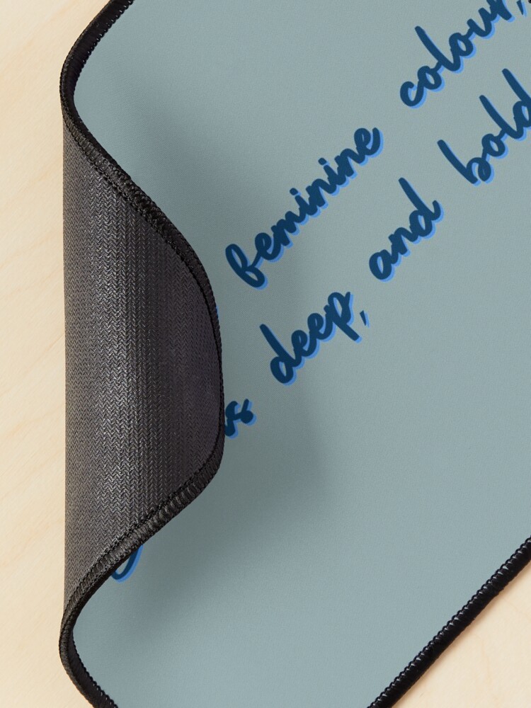 Alternate view of Blue, A Feminine Colour - MIKA Design Mouse Pad