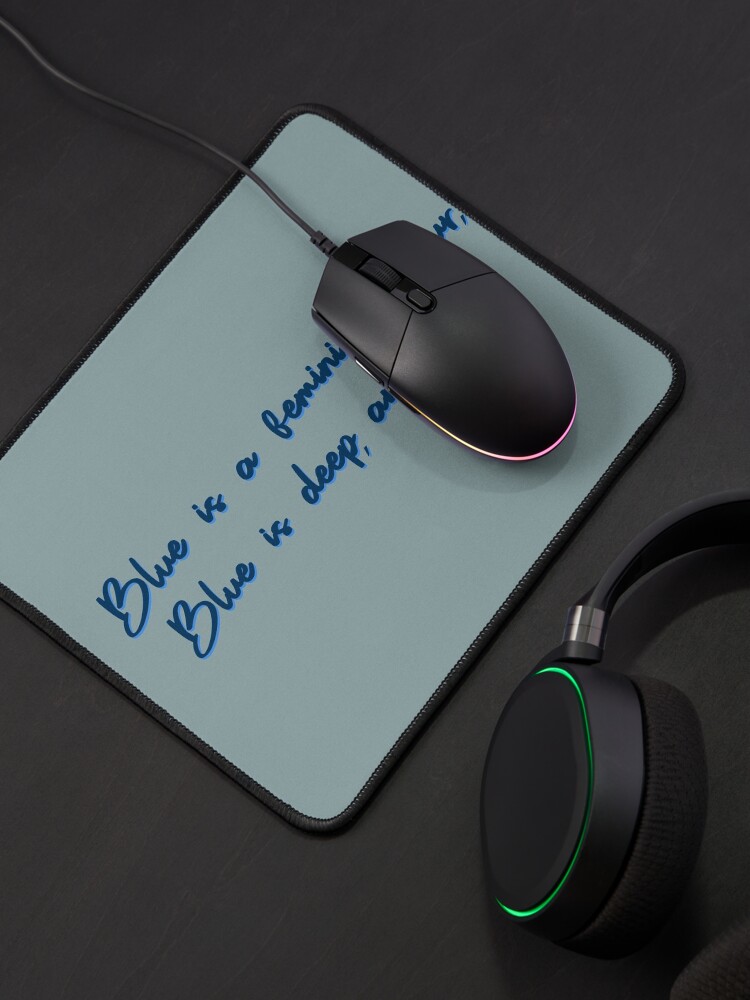 Alternate view of Blue, A Feminine Colour - MIKA Design Mouse Pad