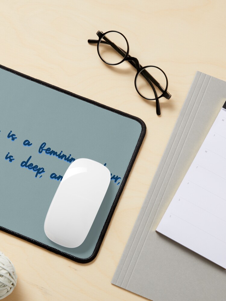 Alternate view of Blue, A Feminine Colour - MIKA Design Mouse Pad
