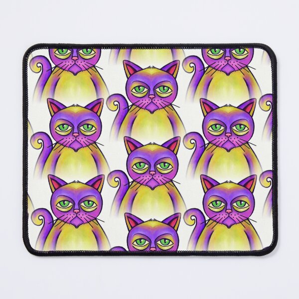 Item preview, Purple and yellow cats pattern designed and sold by RafaelLima7.
