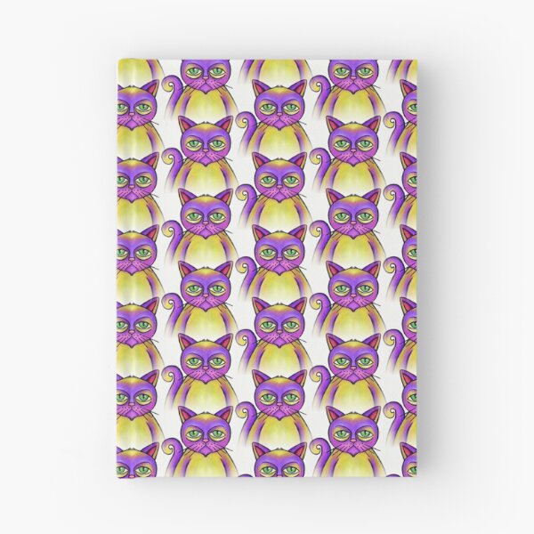 Item preview, Purple and yellow cats pattern designed and sold by RafaelLima7.