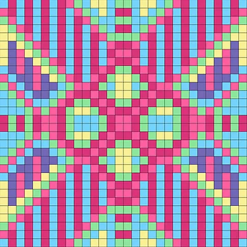 Artwork thumbnail, Colored squares pattern by RafaelLima7