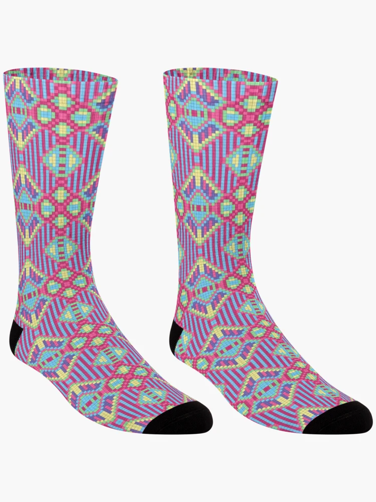 Thumbnail 3 of 5, Socks, Colored squares pattern designed and sold by RafaelLima7.