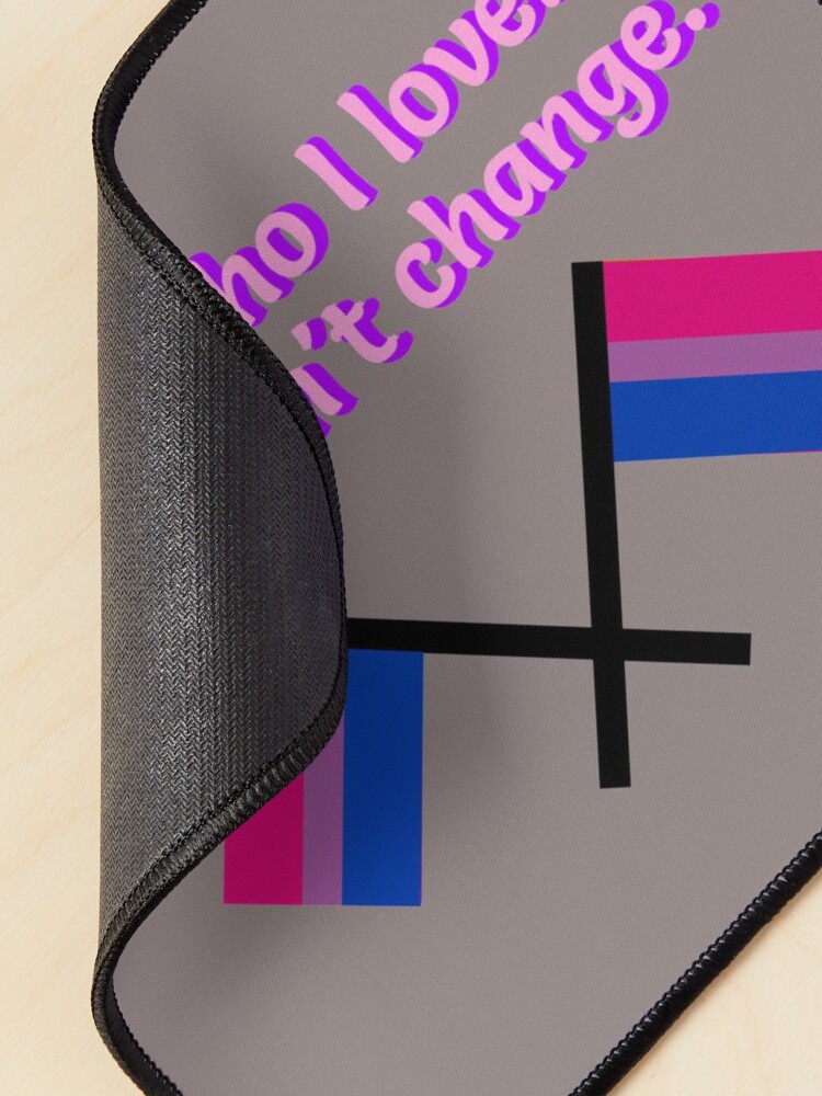 Alternate view of I Love Who I Love - Bisexual Flag Design Mouse Pad