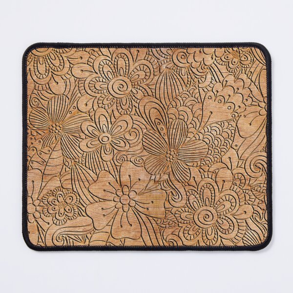 Item preview, Wood Carvings Floral Pattern Rustic designed and sold by ironydesigns.