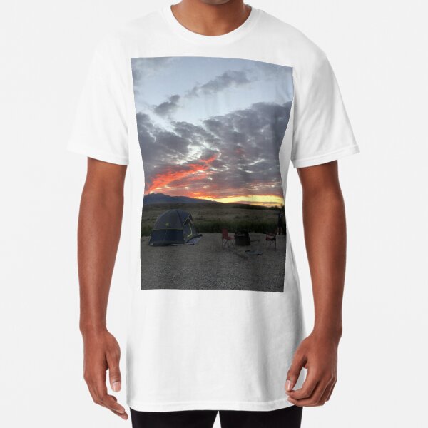 Campsite at dusk Long T-Shirt