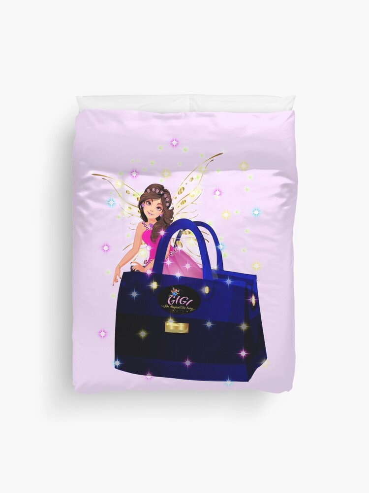 Thumbnail 1 of 2, Duvet Cover, Gigi the Chic Fairy and Her Enchanted Handbag™ designed and sold by TeelieTurner.