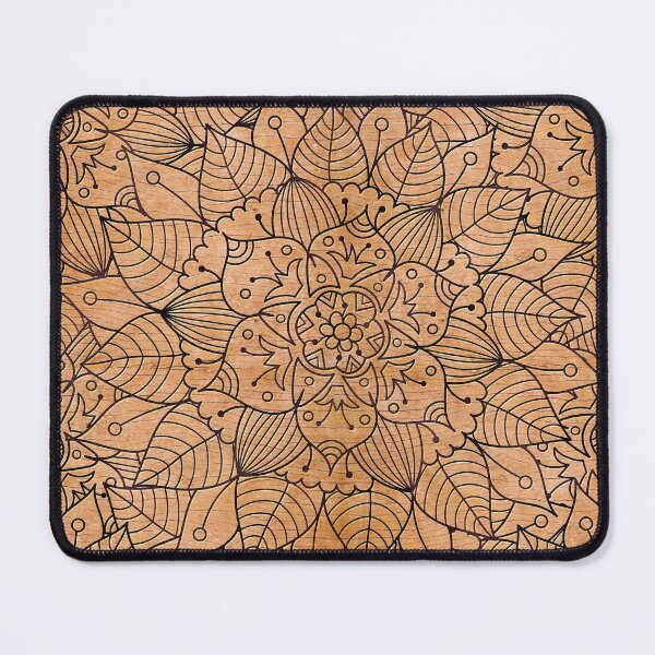 Item preview, Carved Wood Floral Mandala Decor designed and sold by ironydesigns.
