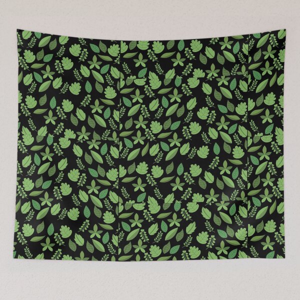 Item preview, Green Leaves, Forest Leaves, Abstract Botanical Leaf Pattern designed and sold by silviaol.