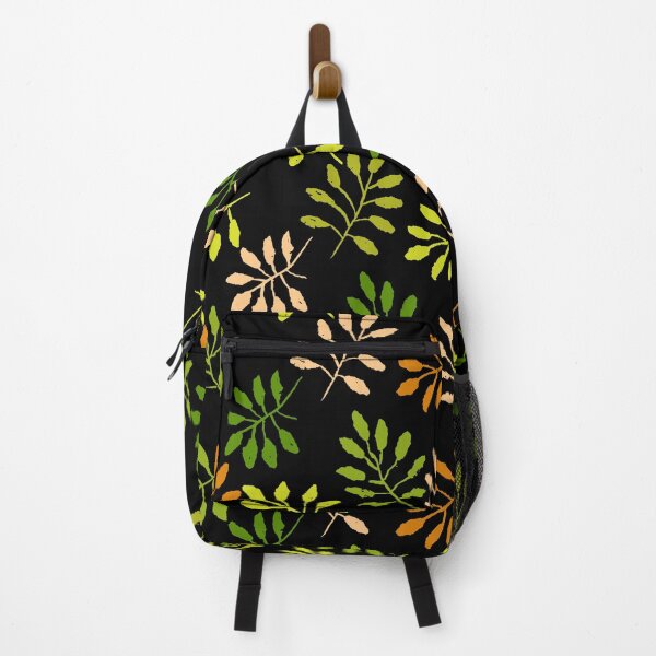 Item preview, Mixed Nature Pattern - Fall Autumn Orange and Green Leaves Forest Print designed and sold by silviaol.