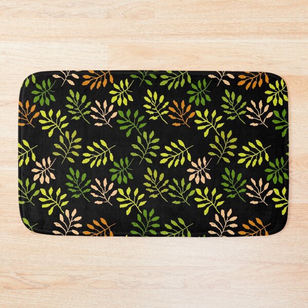 Item preview, Mixed Nature Pattern - Fall Autumn Orange and Green Leaves Forest Print designed and sold by silviaol.