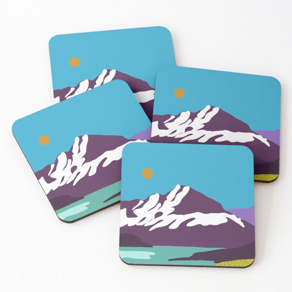 Artikelvorschau, Neuseeland Lake Tekapo und Mt Cook digitale Illustration entworfen und verkauft von KiwiandKit.