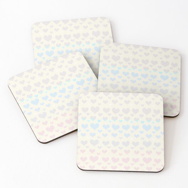 Item preview, Cute Pink Blue Rainbow Heart Clouds Pattern designed and sold by ViewerEqualsPhoton.