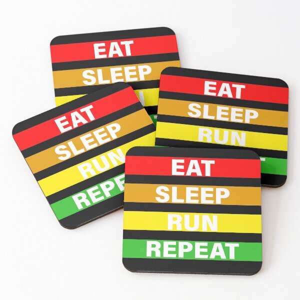 Item preview, EAT, SLEEP, RUN AND REPEAT designed and sold by the Zarock Shop.