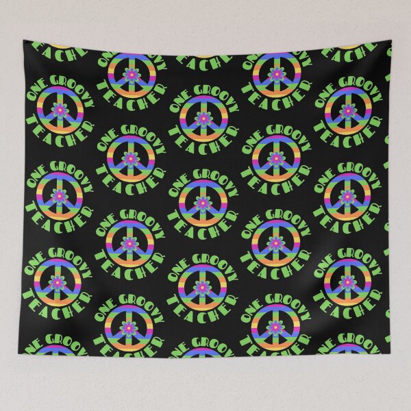 Item preview, One Groovy Teacher Retro 60's designed and sold by Krysanthe.