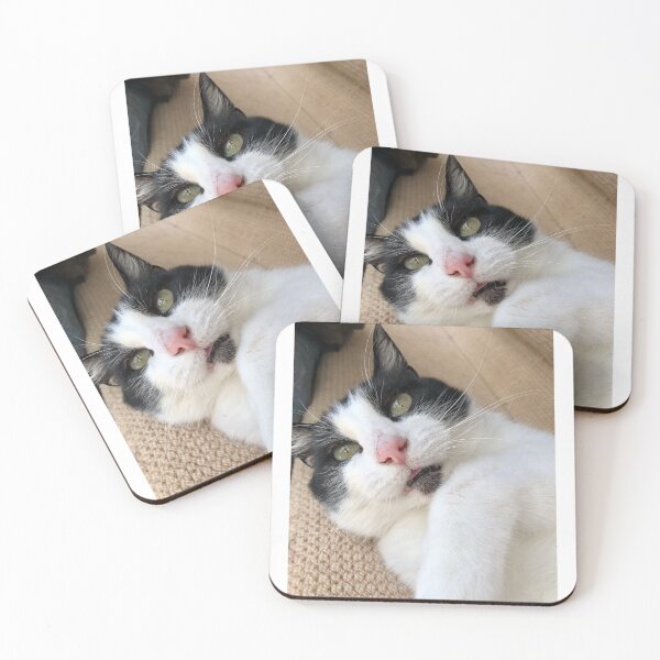 Item preview, Mr. Cow Cat Black & White Kitty designed and sold by TraeFoxHome.