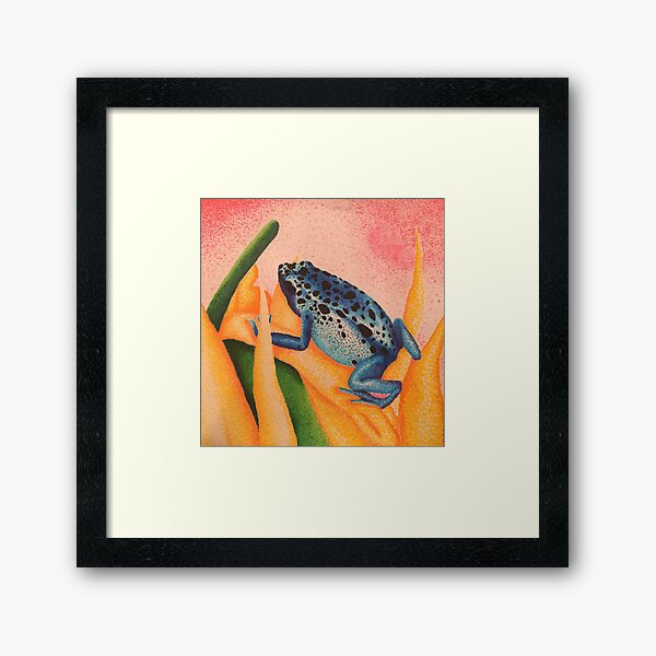 Stipple Frog Framed Art Print