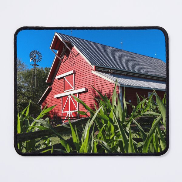 Red Barn and Corn Mouse Pad