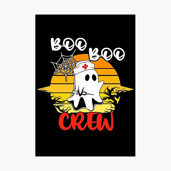 Item preview, Retro ghost boo boo crew Halloween - men/kids/ women / Halloween  designed and sold by Designs Of all kinds.