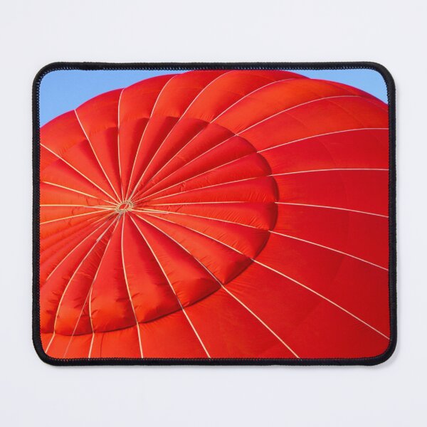 Puffy Red Hot Air Balloon Mouse Pad