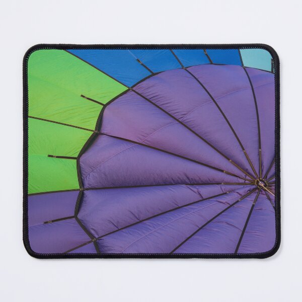 Purple Green Blue Hot Air Balloon Mouse Pad