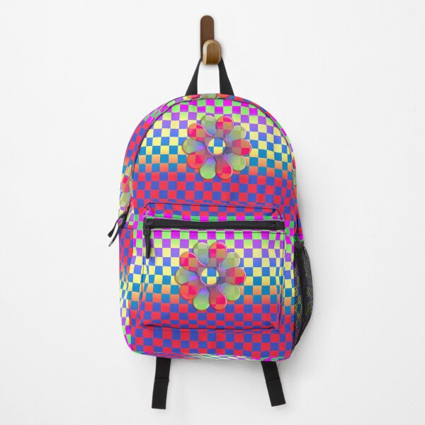 Item preview, Pop Flower Check Pink red and Yellow designed and sold by Sharon Schwalbe.