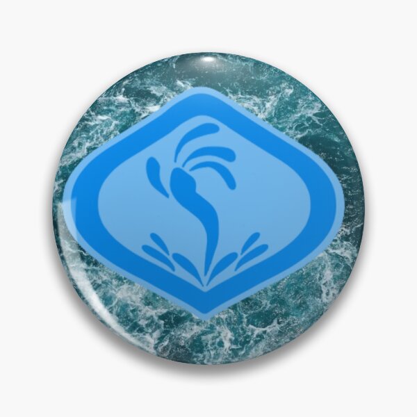 Item preview, Hydrokinesis Button  designed and sold by faerendipity.