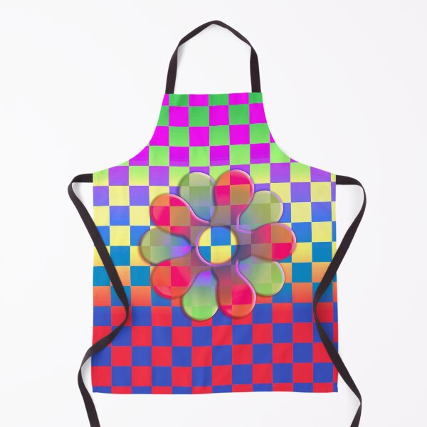 Item preview, Pop Flower Check Pink red and Yellow designed and sold by Sharon Schwalbe.