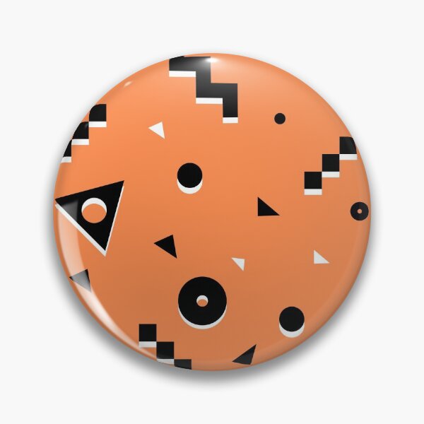 Artikelvorschau, Orange 90er Geometrie Muster entworfen und verkauft von asymmetrickid.