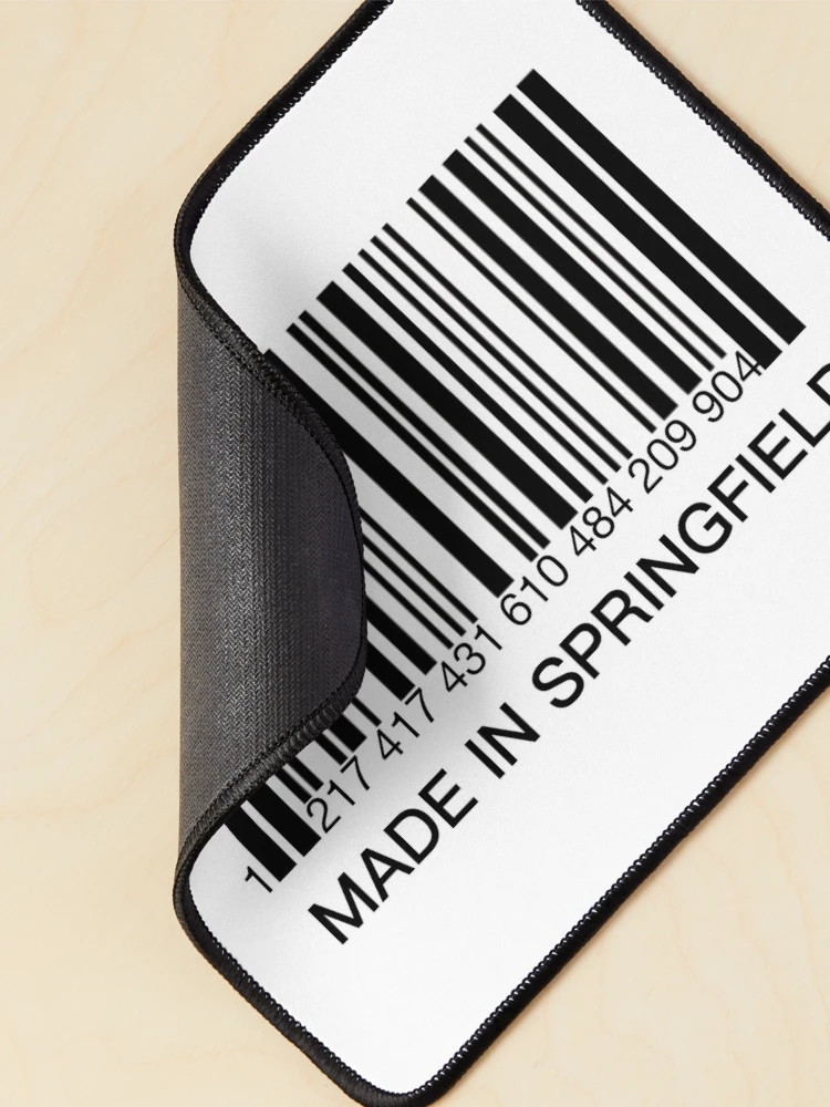 Thumbnail 2 of 5, Mouse Pad, Made In Springfield (Springfield Barcode Label) designed and sold by molamode.
