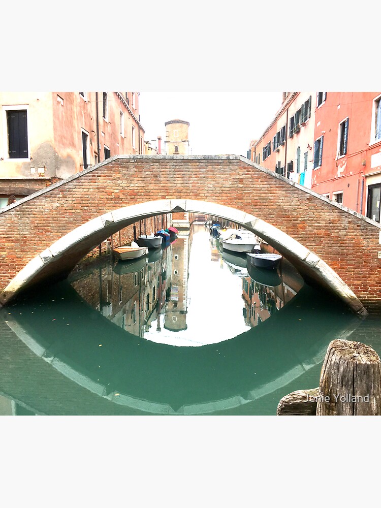 Venice Italy Red Brick Bridge by JenieYolland