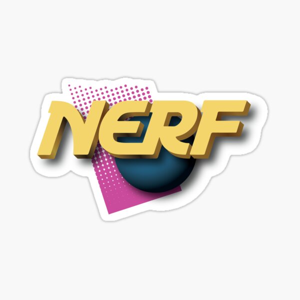 Nerf Logo (extremely worn and faded) - Nerf - Sticker