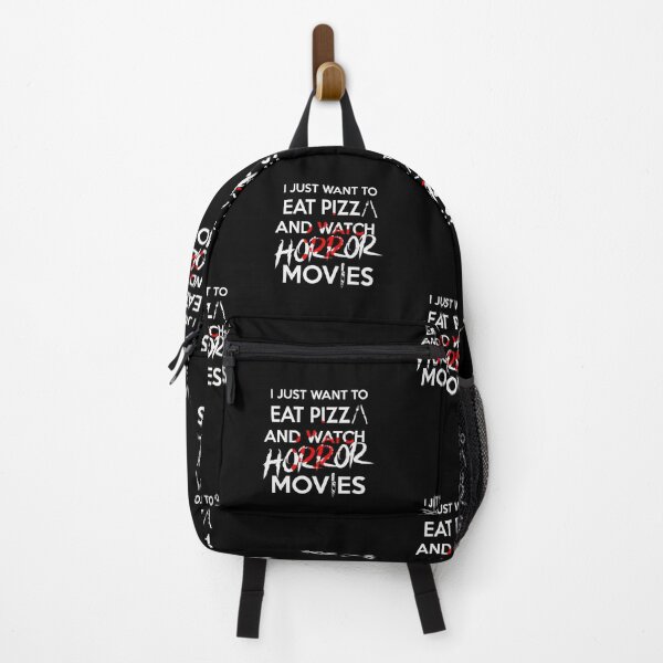 Item preview, I just wanna eat pizza and watch horror movies Halloween - men/kids/ women / Halloween designed and sold by Designs Of all kinds.